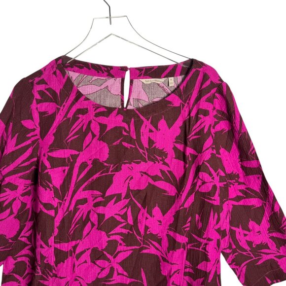 Soft Surroundings Oceo Gauze Boxy Tunic Top In Tropical Fuchsia Size XL NWT - Picture 2 of 8